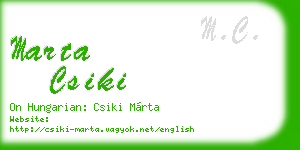 marta csiki business card